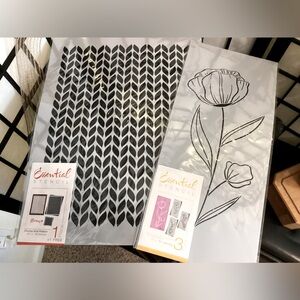 Essential Stencil Set with Floral and Leaf Patterns